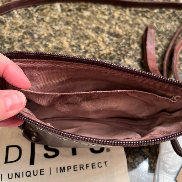 Bed Stu Leather Encase Crossbody/Wristlet/Clutch in Teak Dip Dye - Picture 10 of 13